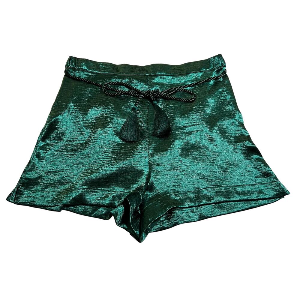 Victoria's Secret High Rise Satin Shorts with Rope Belt Size Large Holidays